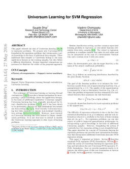 Universum Learning for SVM Regression