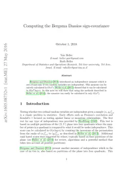 Computing the Bergsma Dassios sign-covariance