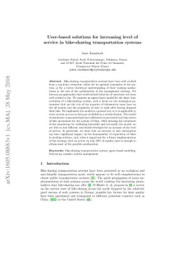 User-based solutions for increasing level of service in bike-sharing
  transportation systems