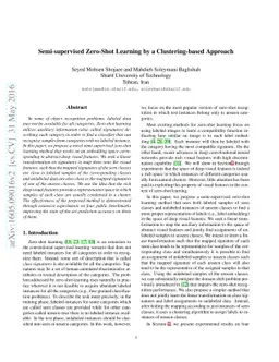 Semi-supervised Zero-Shot Learning by a Clustering-based Approach