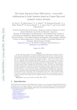 The Latin American Giant Observatory: a successful collaboration in
  Latin America based on Cosmic Rays and computer science domains