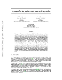 k2-means for fast and accurate large scale clustering