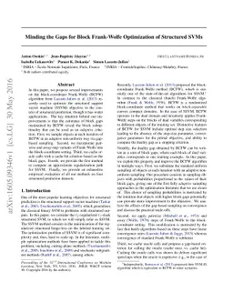 Minding the Gaps for Block Frank-Wolfe Optimization of Structured SVMs