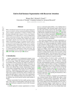 End-to-End Instance Segmentation with Recurrent Attention