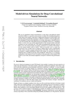 Model-driven Simulations for Deep Convolutional Neural Networks