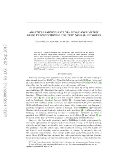 Adaptive Learning Rate via Covariance Matrix Based Preconditioning for
  Deep Neural Networks