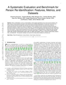 A Systematic Evaluation and Benchmark for Person Re-Identification:
  Features, Metrics, and Datasets