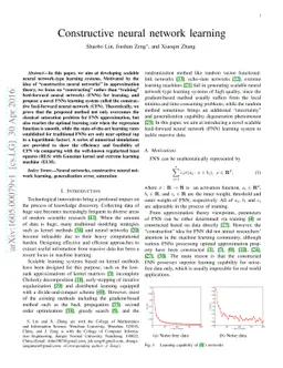 Constructive neural network learning