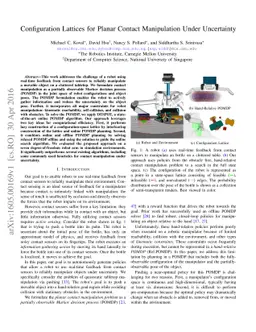 Configuration Lattices for Planar Contact Manipulation Under Uncertainty