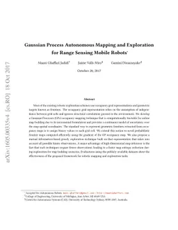 Gaussian Process Autonomous Mapping and Exploration for Range Sensing
  Mobile Robots