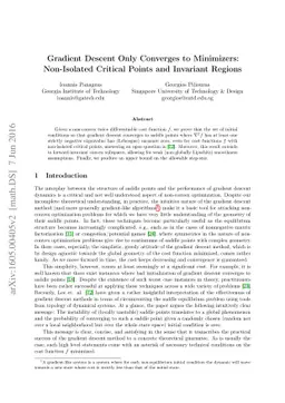 Gradient Descent Only Converges to Minimizers: Non-Isolated Critical
  Points and Invariant Regions