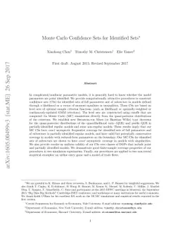Monte Carlo Confidence Sets for Identified Sets