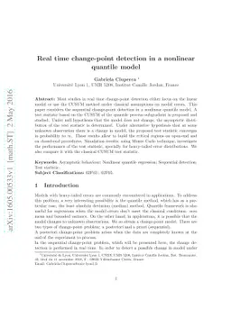 Real time change-point detection in a nonlinear quantile model