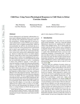 Chill-Pass: Using Neuro-Physiological Responses to Chill Music to Defeat
  Coercion Attacks