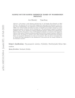 Sample Out-Of-Sample Inference Based on Wasserstein Distance