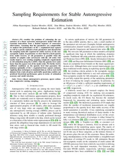 Sampling Requirements for Stable Autoregressive Estimation