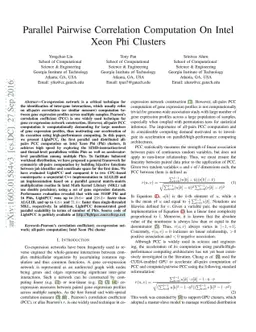 Parallel Pairwise Correlation Computation On Intel Xeon Phi Clusters