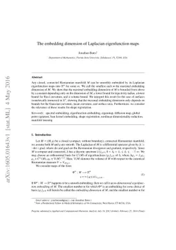 The embedding dimension of Laplacian eigenfunction maps