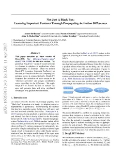 Not Just a Black Box: Learning Important Features Through Propagating
  Activation Differences