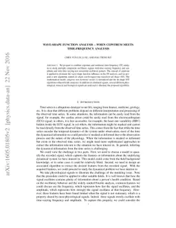 Wave-shape function analysis -- when cepstrum meets time-frequency
  analysis