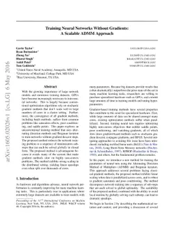 Training Neural Networks Without Gradients: A Scalable ADMM Approach