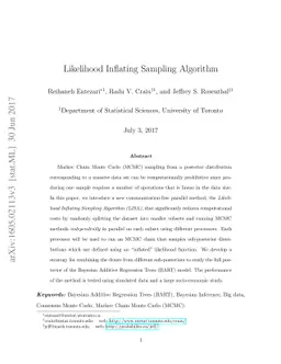 Likelihood Inflating Sampling Algorithm