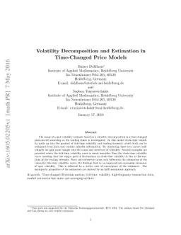 Volatility Decomposition and Estimation in Time-Changed Price Models