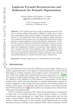 Laplacian Pyramid Reconstruction and Refinement for Semantic
  Segmentation