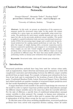 Chained Predictions Using Convolutional Neural Networks