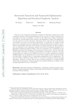 Structured Nonconvex and Nonsmooth Optimization: Algorithms and
  Iteration Complexity Analysis