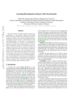 Learning Discriminative Features with Class Encoder
