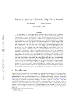 Transport Analysis of Infinitely Deep Neural Network