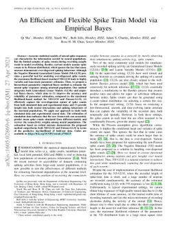 An Efficient and Flexible Spike Train Model via Empirical Bayes