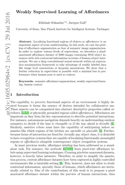Weakly Supervised Learning of Affordances