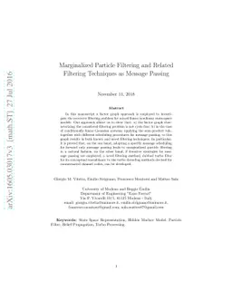 Marginalized Particle Filtering and Related Filtering Techniques as
  Message Passing