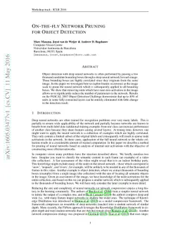 On-the-fly Network Pruning for Object Detection