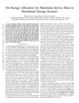 On Storage Allocation for Maximum Service Rate in Distributed Storage
  Systems