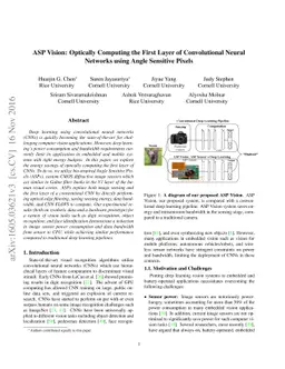 ASP Vision: Optically Computing the First Layer of Convolutional Neural
  Networks using Angle Sensitive Pixels