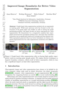 Improved Image Boundaries for Better Video Segmentation