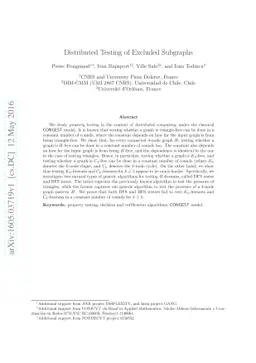 Distributed Testing of Excluded Subgraphs