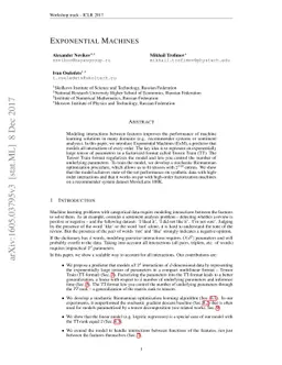 Exponential Machines