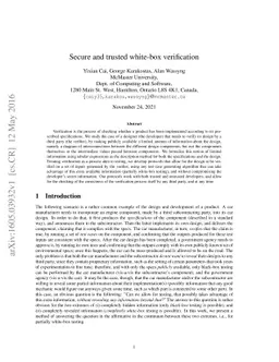 Secure and trusted white-box verification