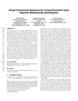 Graph-Community Detection for Cross-Document Topic Segment Relationship
  Identification