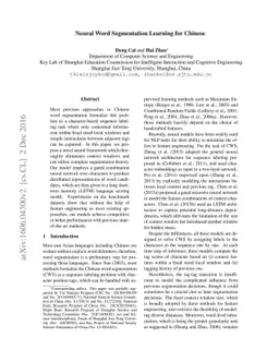 Neural Word Segmentation Learning for Chinese