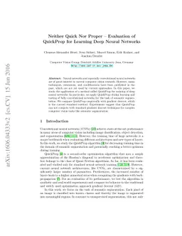 Neither Quick Nor Proper -- Evaluation of QuickProp for Learning Deep
  Neural Networks