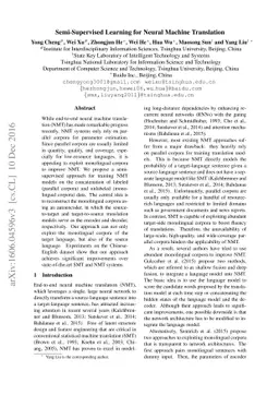 Semi-Supervised Learning for Neural Machine Translation