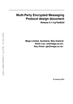 mpENC Multi-Party Encrypted Messaging Protocol design document