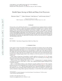 Parallel Space Saving on Multi and Many-Core Processors