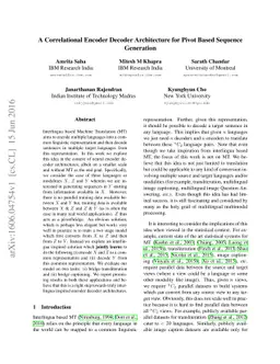 A Correlational Encoder Decoder Architecture for Pivot Based Sequence
  Generation