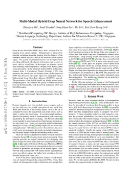 Multi-Modal Hybrid Deep Neural Network for Speech Enhancement